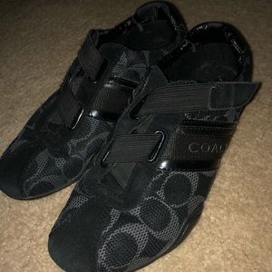 Black Coach sneakers sz 5.5